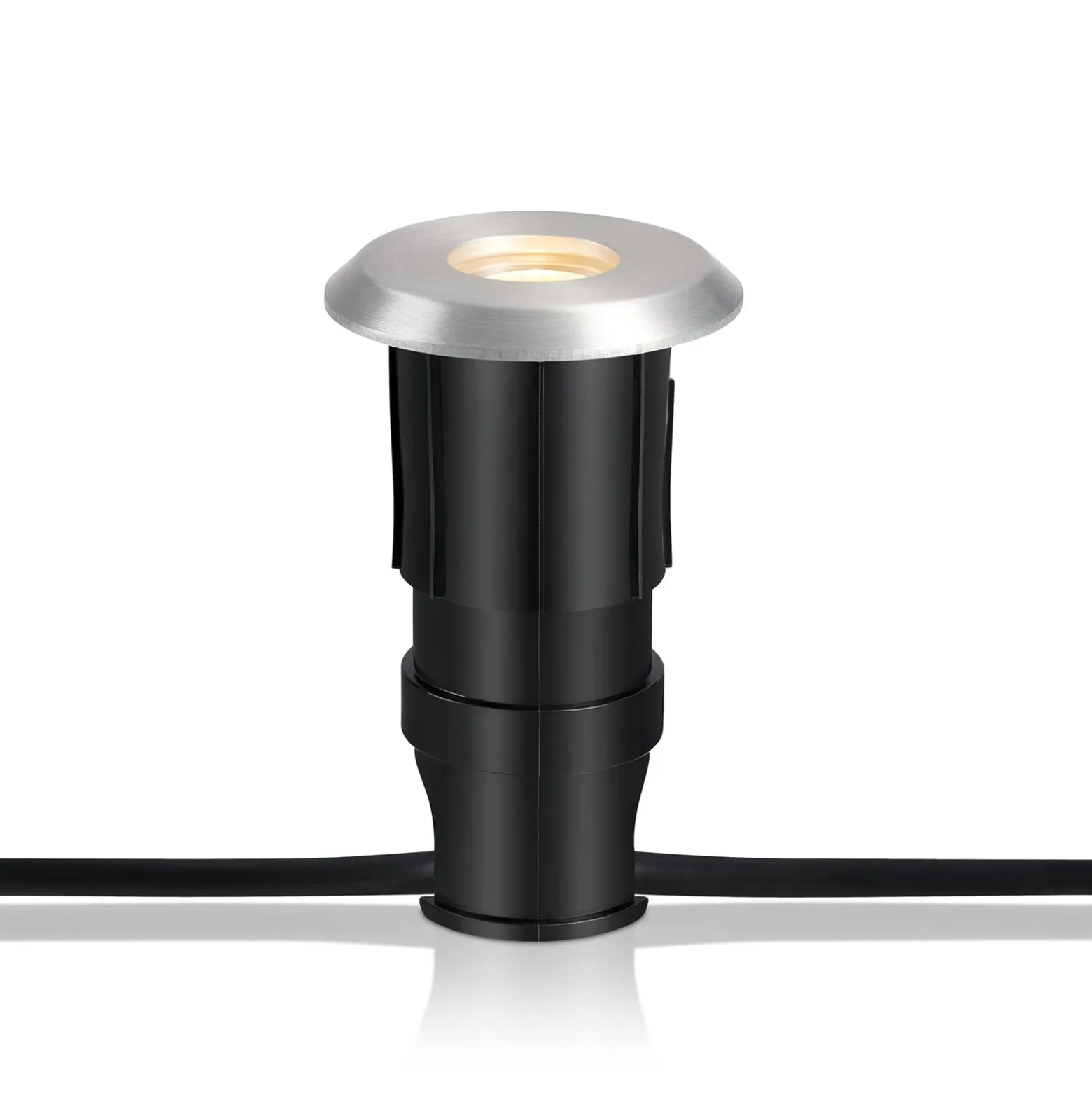 LED-uppovalo Garden 24 Decklight, hopea, valo ylhäältä, 3 W