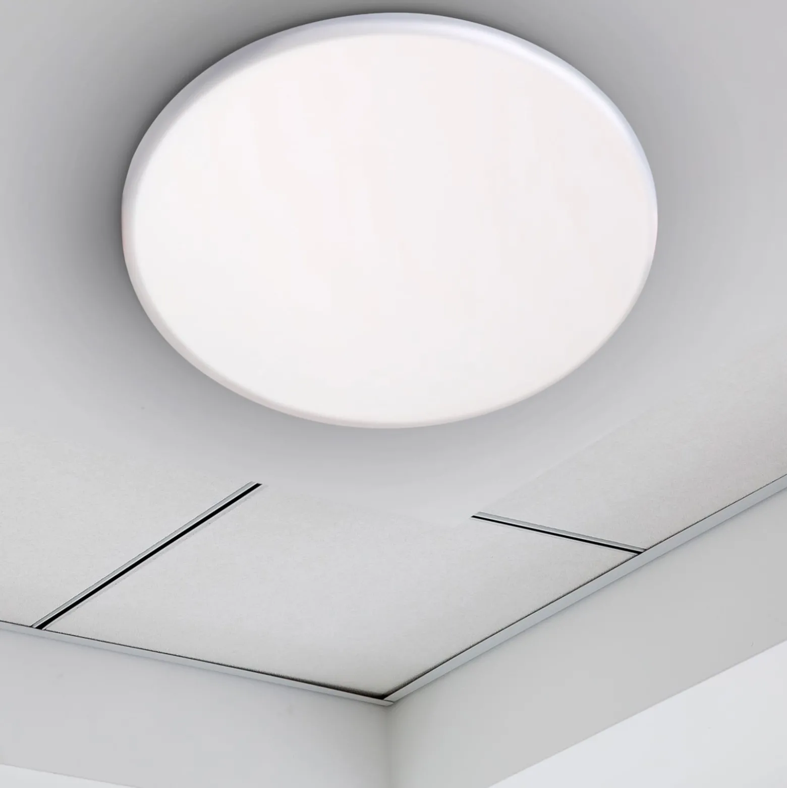 LED-uppovalo Suma, Ø 21,5 cm, valkoinen, himmennettävä, IP44