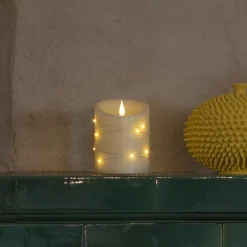 LED vahakynttilä kerma Valon väri meripihka Korkeus14cm