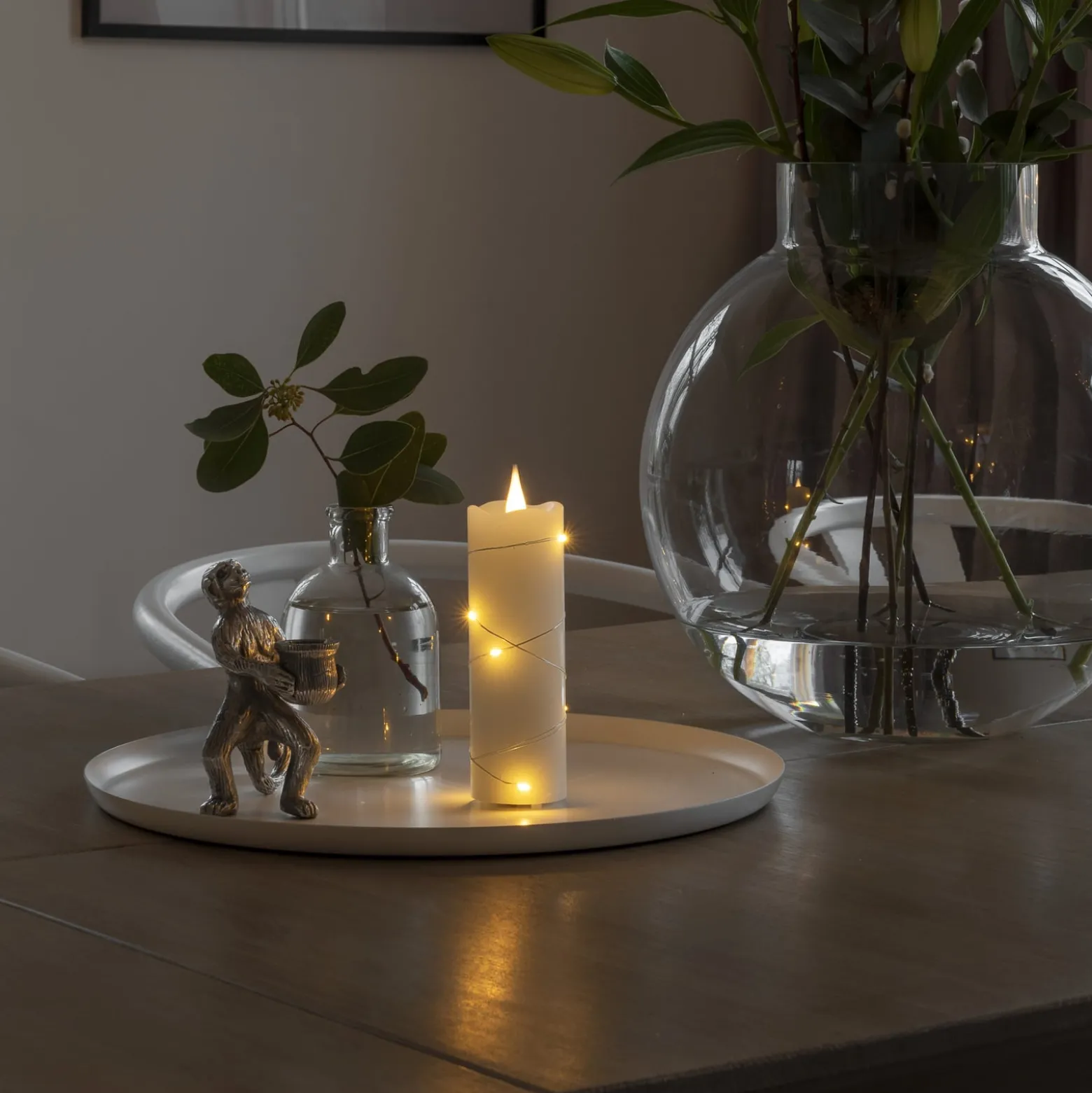 LED vahakynttilä valkoinen Valon väri lämmin valkoinen 12,7 cm