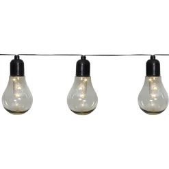 LED-valoketju Glow, paristokäyttöinen, kirkas
