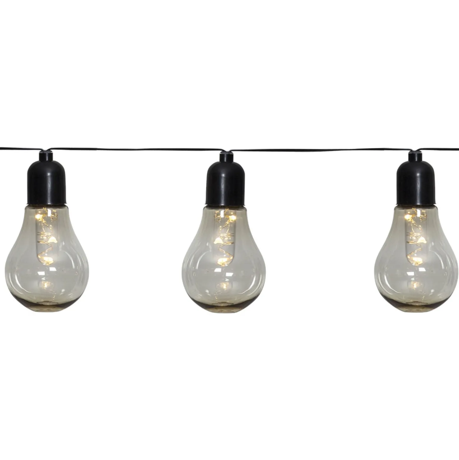 LED-valoketju Glow, paristokäyttöinen, kirkas