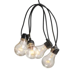 LED-valoketju hehkuoptiikka meripihka 5-lampp.