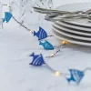 LED-valoketju Selma Fish, sininen, 20-osainen, paristokäyttöinen