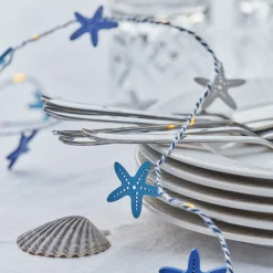 LED-valoketju Selma Starfish sininen 20-flg. Paristokäyttöinen
