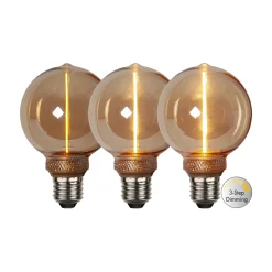 LED-valonlähde DecoLED One G80 E27 2 W keltainen 1,800K 3-vaiheinen