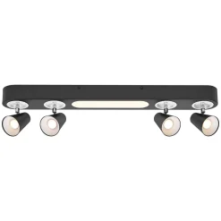 LEDVANCE LED-kattovalaisin Neptune, 4 spottia, musta