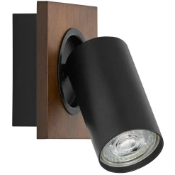 LEDVANCE LED-seinävalaisin Mercury GU10, puu/musta