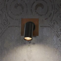 LEDVANCE LED-seinävalaisin Mercury GU10, puu/musta