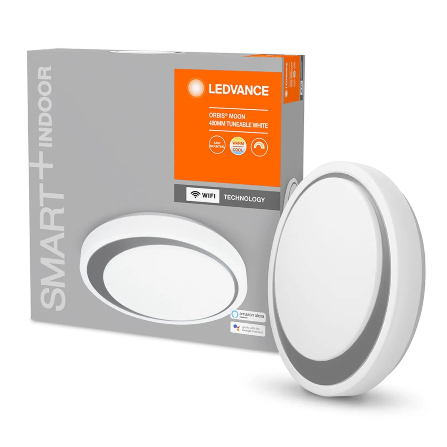 LEDVANCE SMART+ WiFi Orbis Moon CCT 48 cm harmaa