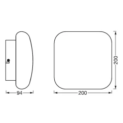LEDVANCE SMART+ WiFi Orbis Wall Aqua IP44 20x20 cm