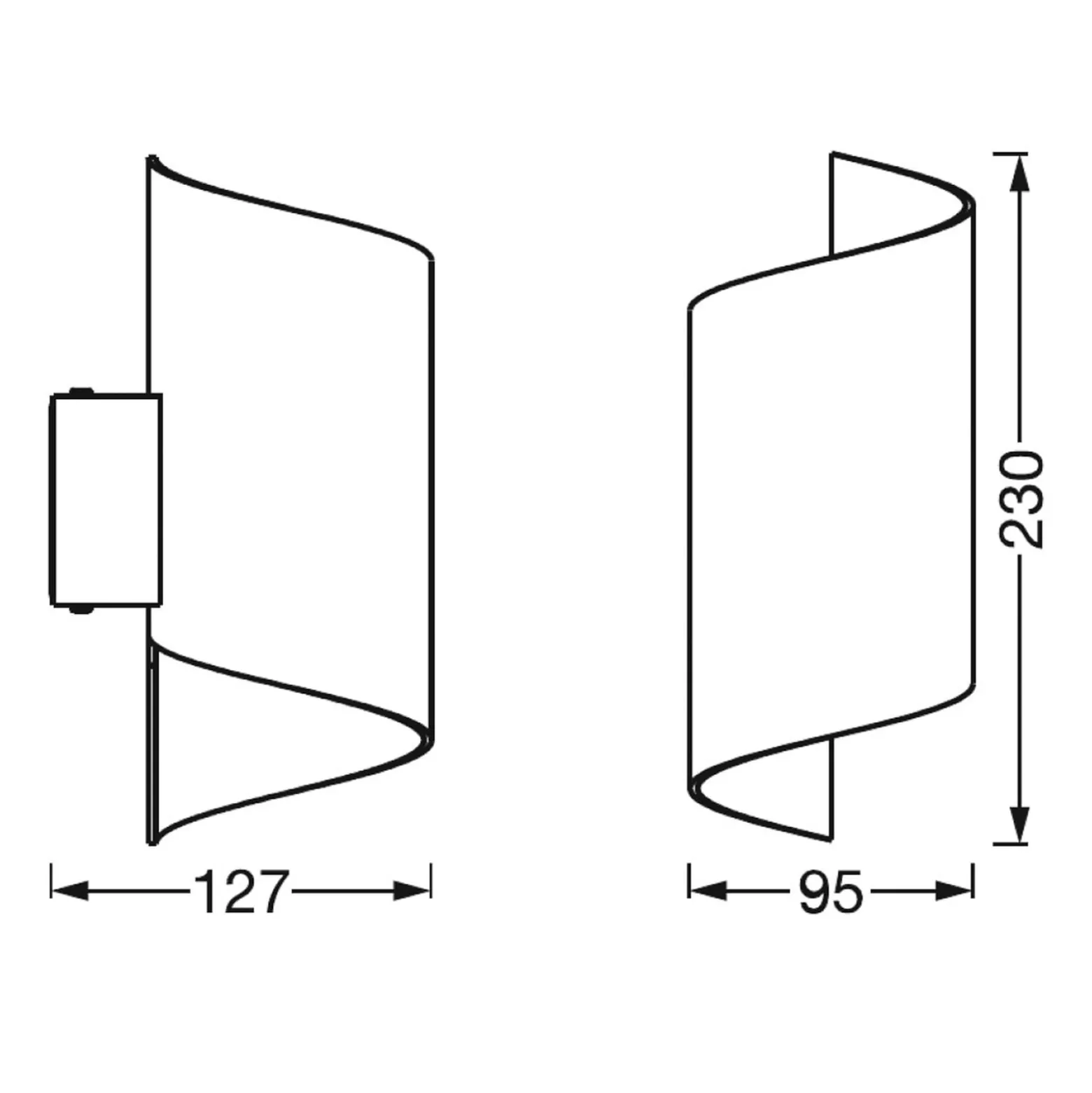 LEDVANCE SMART+ WiFi Orbis Wall Twist, valkoinen