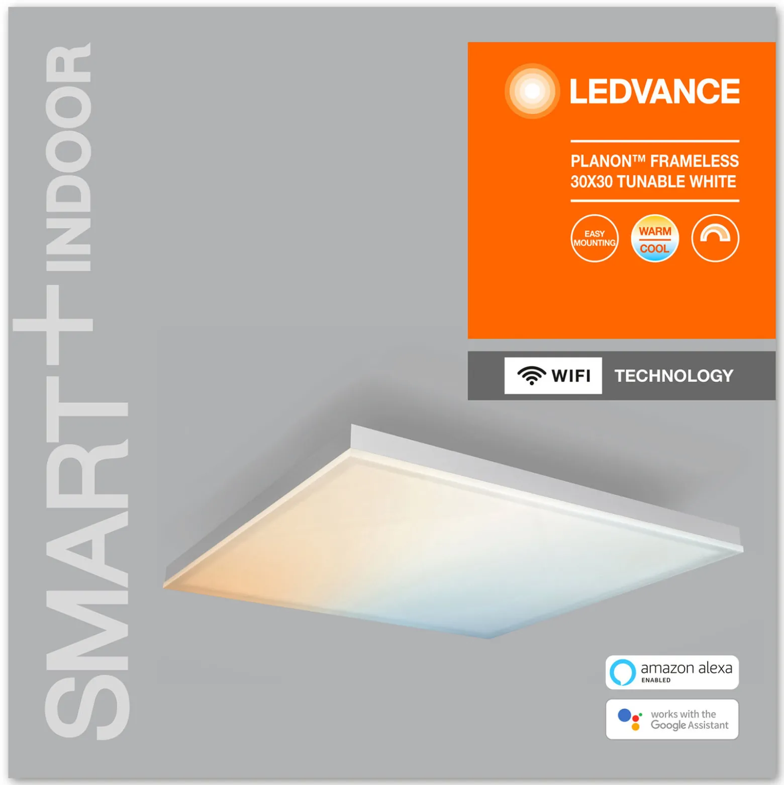 LEDVANCE SMART+ WiFi Planon LED-paneeli CCT 30x30