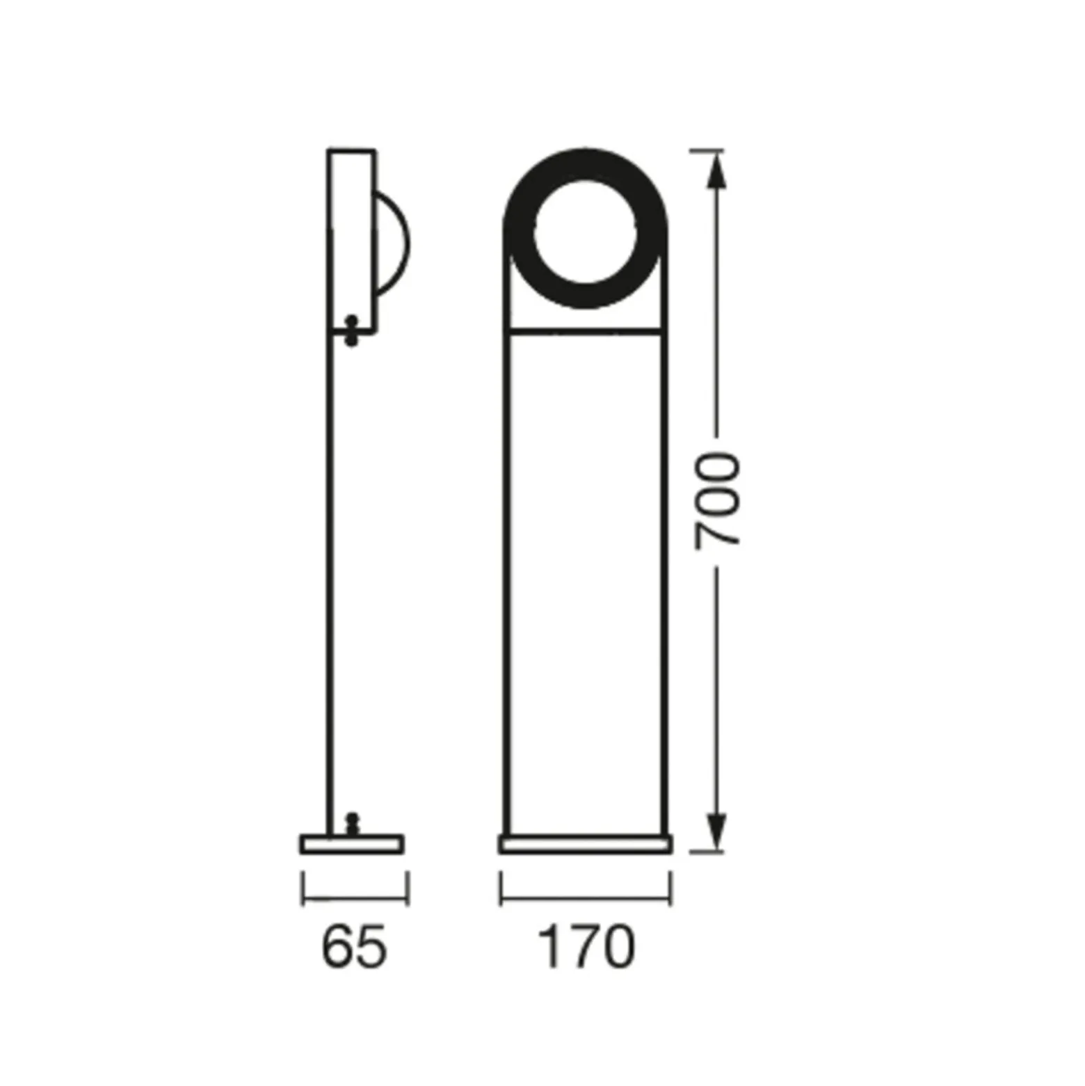 LEDVANCE SMART+ WiFi Swing Round -LED-pylväsvalo