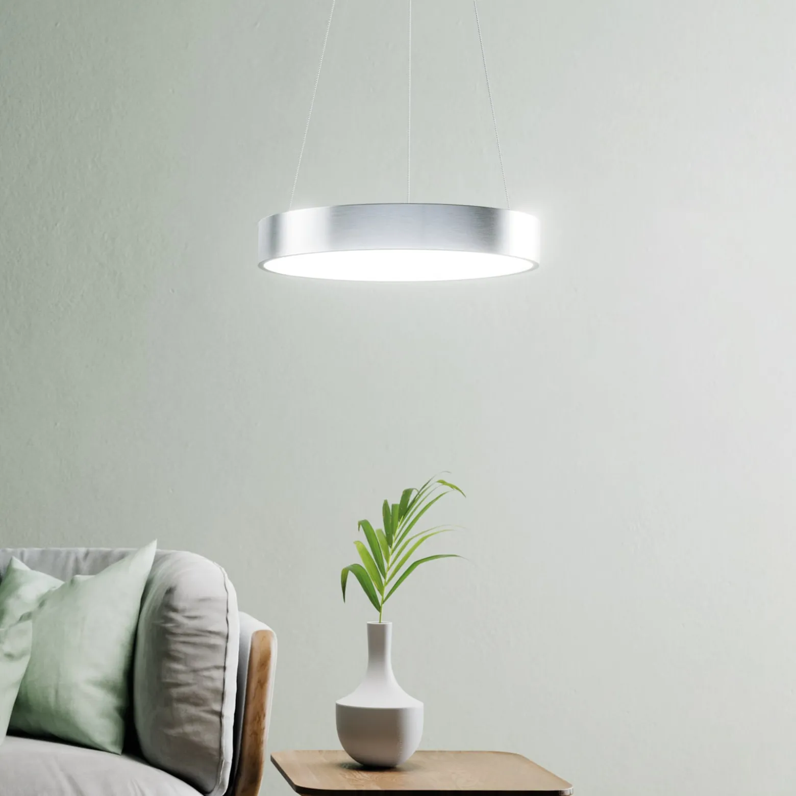 LEDVANCE SUN@Home Circular LED-riippuvalaisin, hopea, HCL