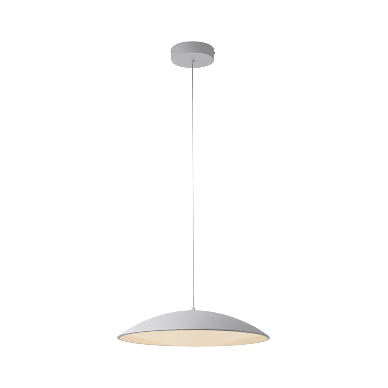 LENTE-LED-riippuvalaisin, valkoinen, Ø 50 cm, metalli, Switchdim