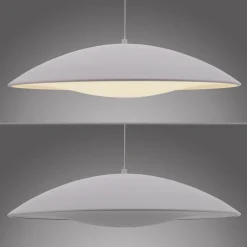 LENTE-LED-riippuvalaisin, valkoinen, Ø 50 cm, metalli, Switchdim