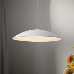 LENTE-LED-riippuvalaisin, valkoinen, Ø 50 cm, metalli, Switchdim