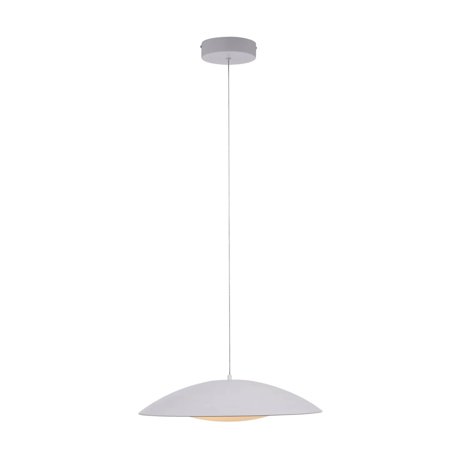 LENTE-LED-riippuvalaisin, valkoinen, Ø 50 cm, metalli, Switchdim