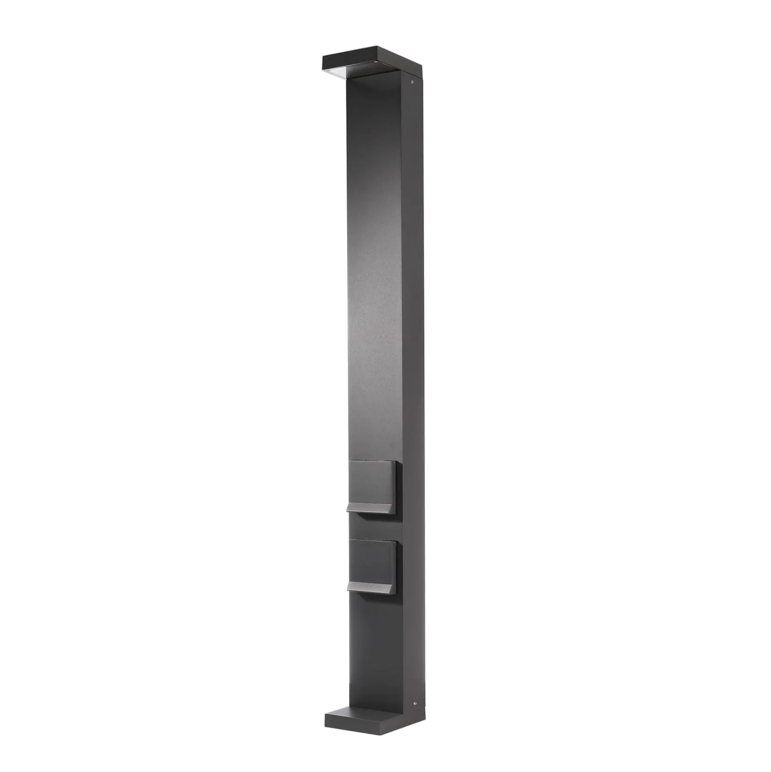 Lerna LED polkuvalaisin, korkeus 100 cm, CCT, harmaa, pistorasiat
