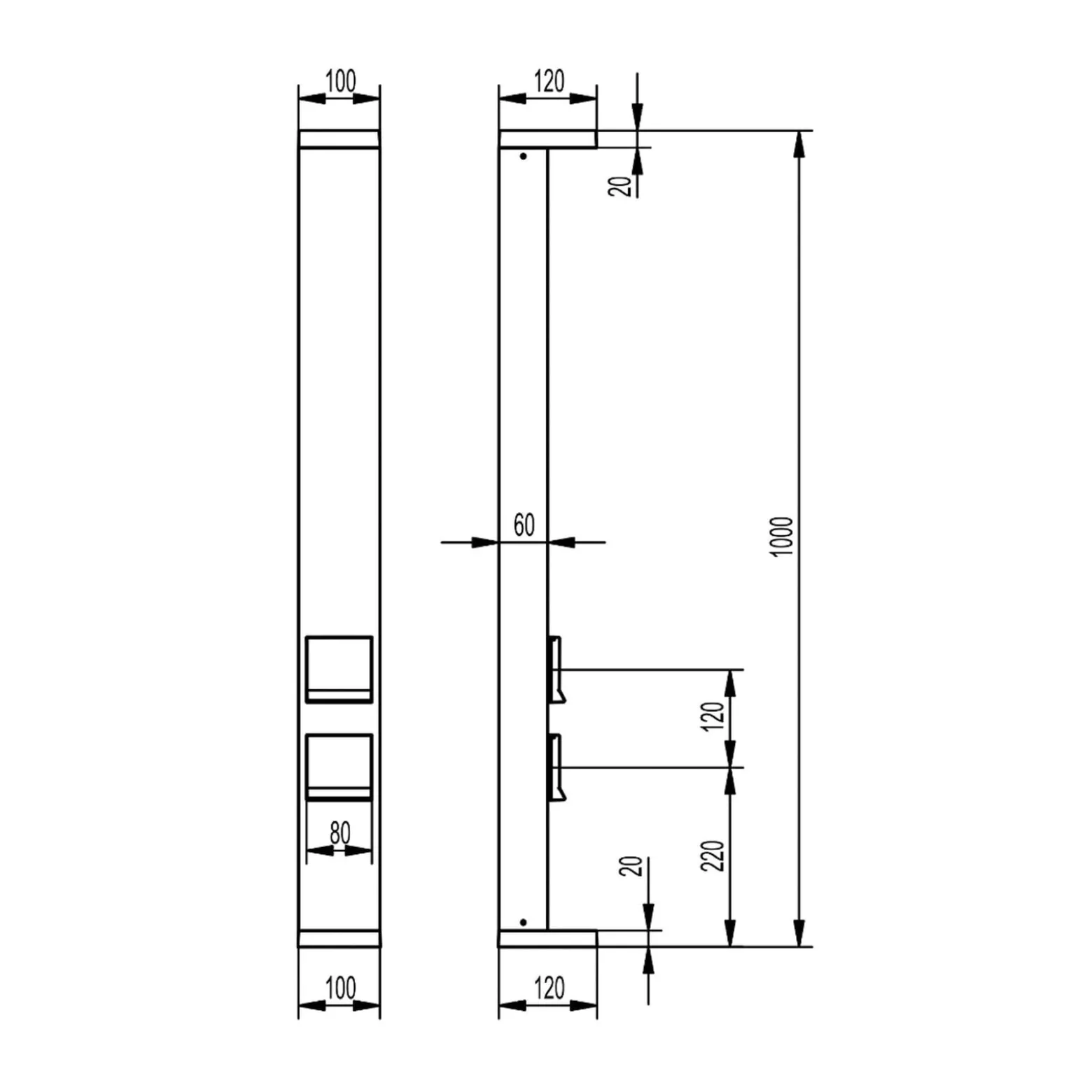 Lerna LED polkuvalaisin, korkeus 100 cm, CCT, harmaa, pistorasiat