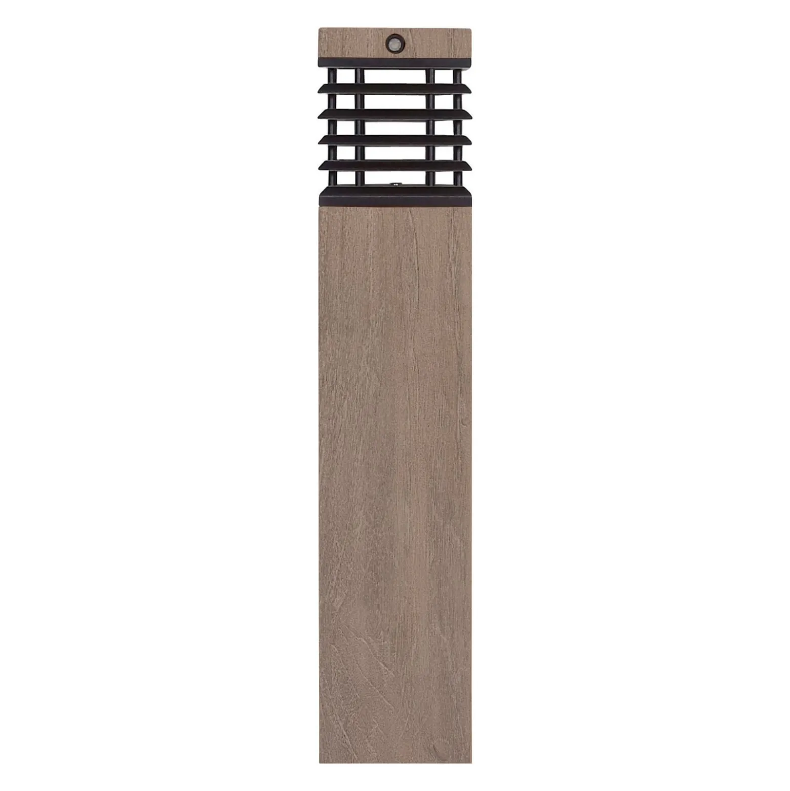 Les Jardins LED-aurinkopolkuvalaisin Tekura, harmaa, puu, 75 cm
