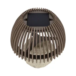 Les Jardins LED-pöytävalaisin Alba, harmaa/beige, korkeus 41 cm