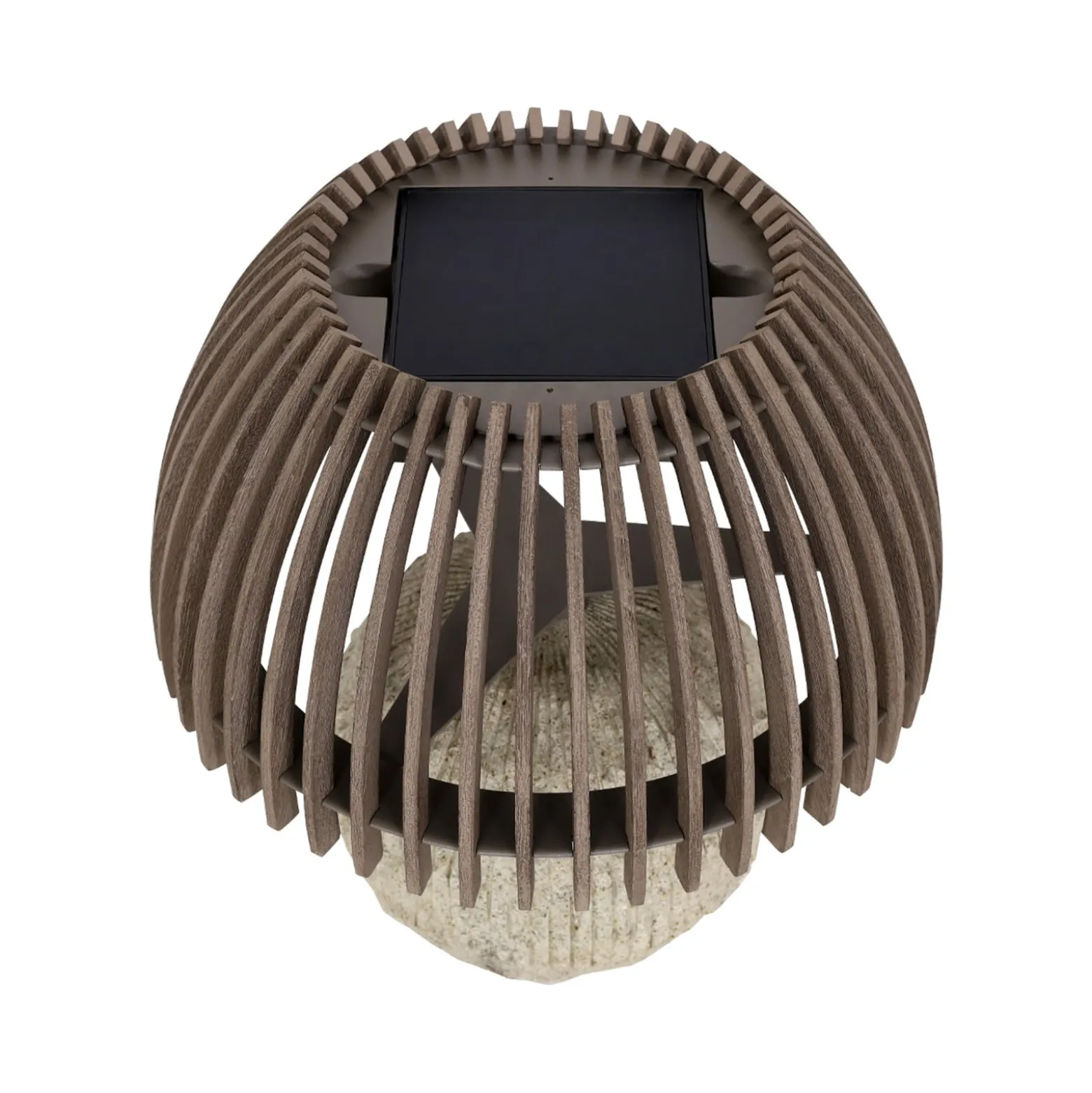 Les Jardins LED-pöytävalaisin Alba, harmaa/beige, korkeus 41 cm