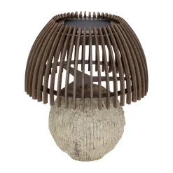 Les Jardins LED-pöytävalaisin Alba, harmaa/beige, korkeus 41 cm