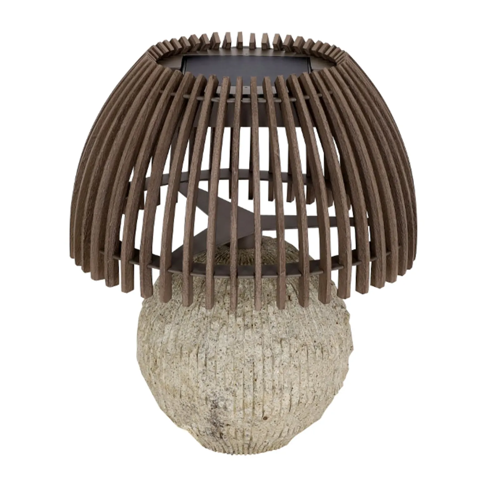 Les Jardins LED-pöytävalaisin Alba, harmaa/beige, korkeus 41 cm
