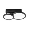 LIGHTME-LED-kattovalo Aqua GU10 2-lamppuinen musta