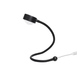 LIGHTME pöytävalaisin Powerlens Snake, musta, joustava varsi