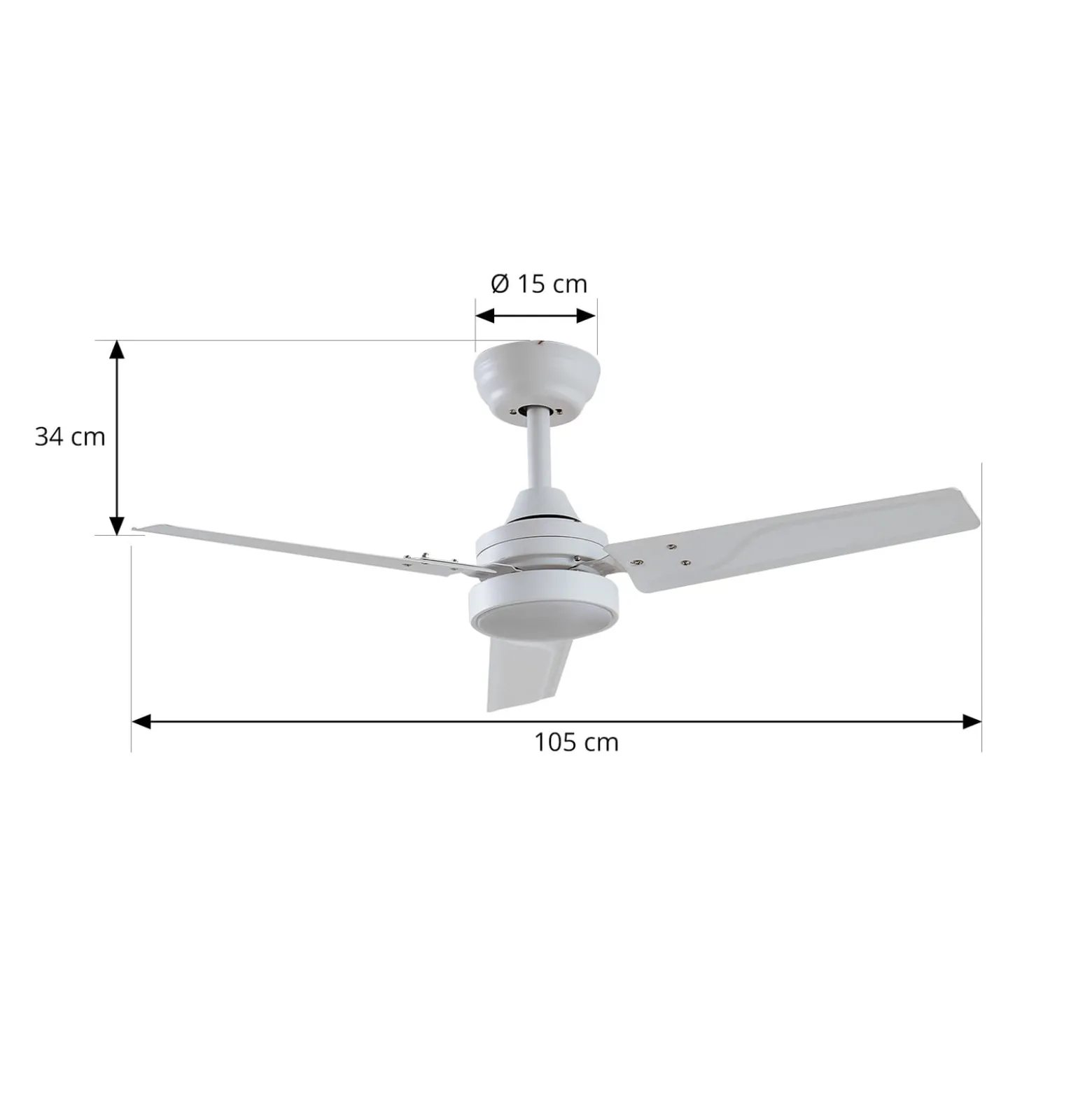 Lindby Aerallo LED-kattotuuletin, valkoinen, CCT, hiljainen