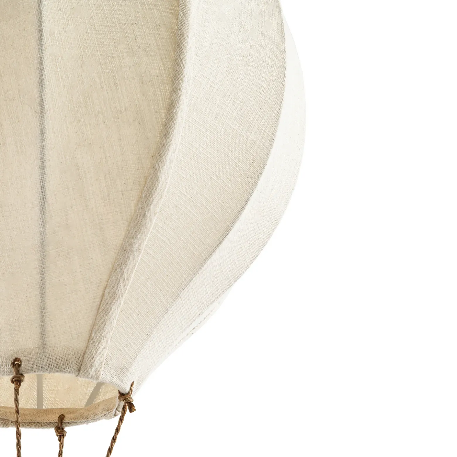 Lindby Aeris -lastenhuoneen riippuvalaisin, beige, Ø35 cm, tekstiili, E27