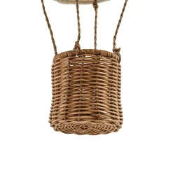 Lindby Aeris -lastenhuoneen riippuvalaisin, beige, Ø35 cm, tekstiili, E27