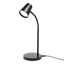 Lindby Ailina LED-pöytälamppu, korkeus 36 cm, musta, himmennettävä