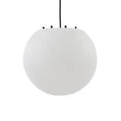 Lindby Alea -ulkoriippuvalaisin, valkoinen, muovi, Ø 38 cm
