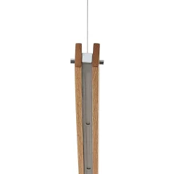 Lindby Alimara LED-riippuvalaisin, puuta, pituus 138 cm