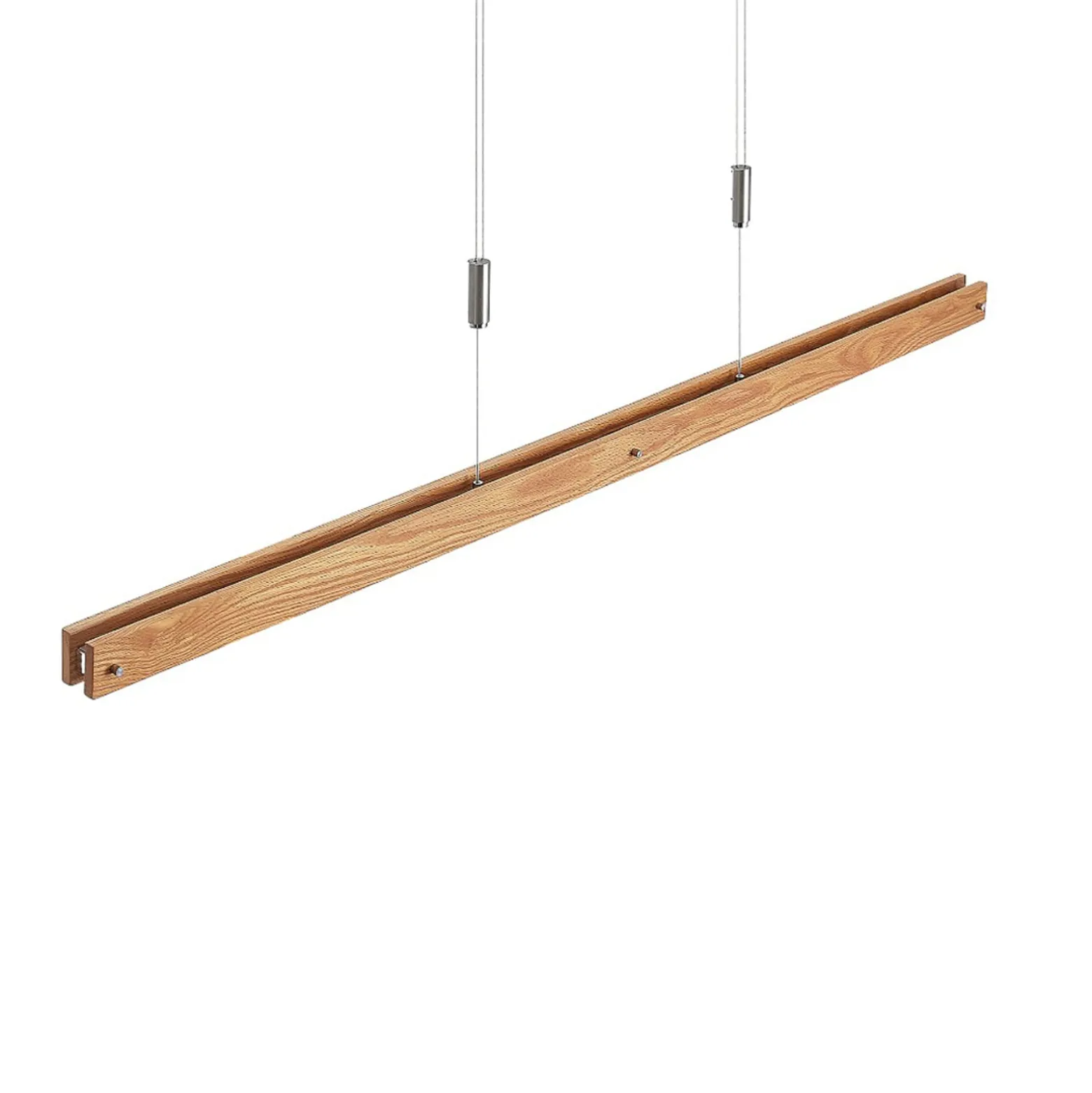 Lindby Alimara LED-riippuvalaisin, puuta, pituus 138 cm