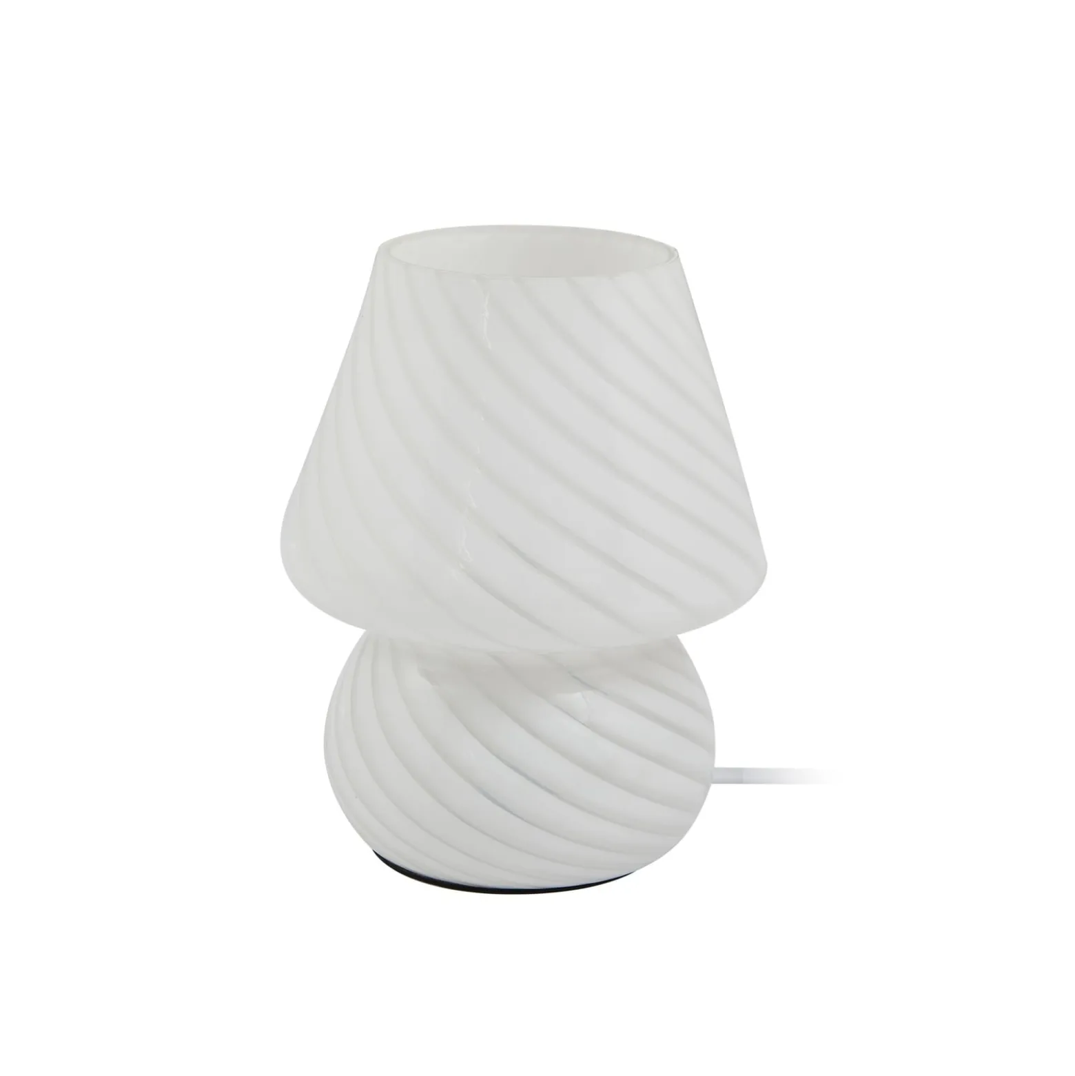 Lindby Andriana pöytävalaisin, valkoinen, lasi, Ø 15 cm