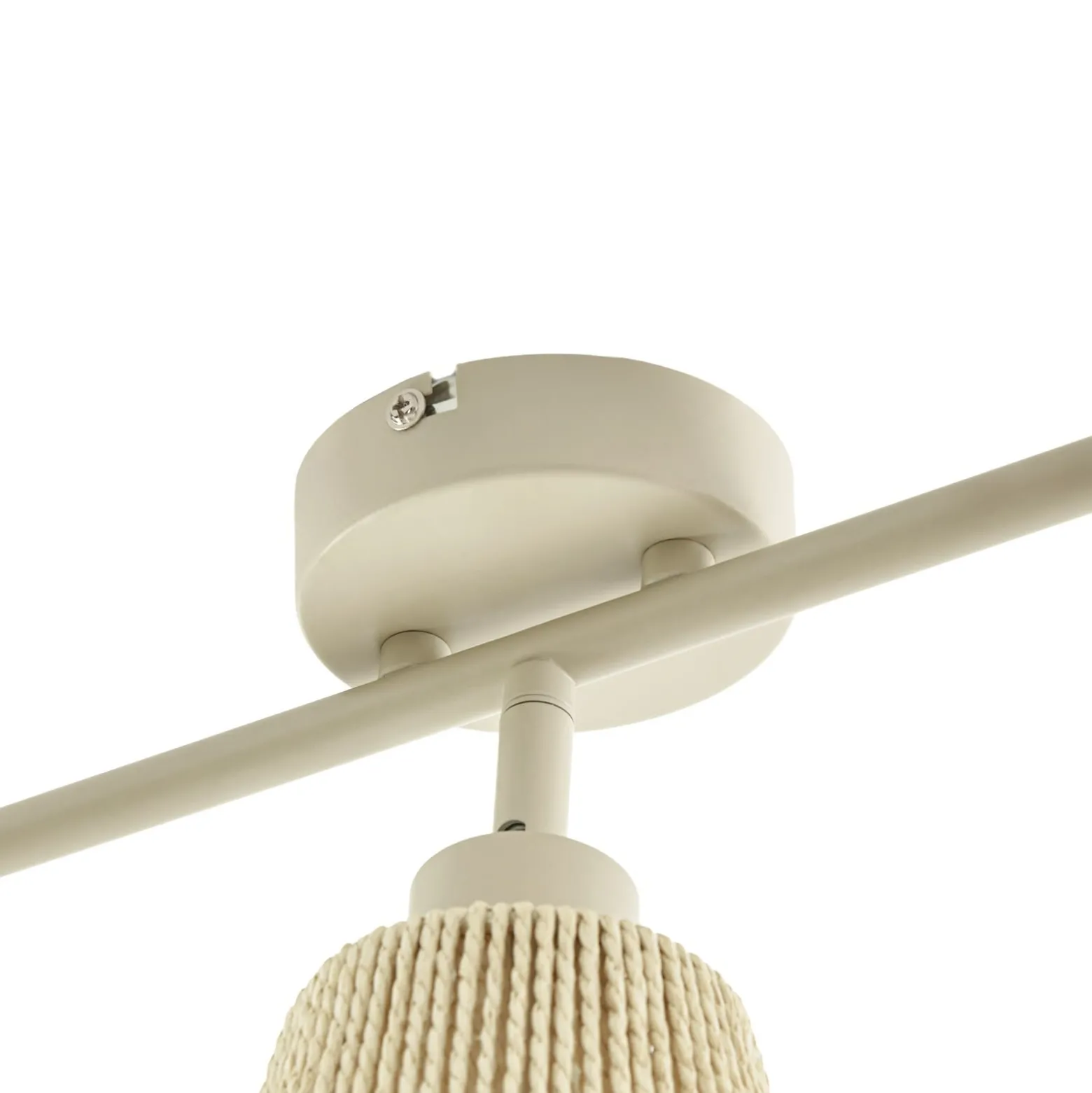 Lindby Anuva -kattokohdevalo, 86 cm, 5-lamppuinen, beige, paperi