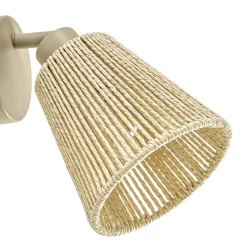 Lindby Anuva -seinäkohdevalaisin, beige, paperia, 1-lamppuinen, E14