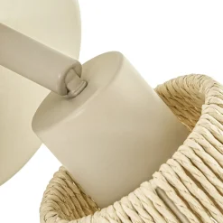 Lindby Anuva -seinäkohdevalaisin, beige, paperia, 1-lamppuinen, E14