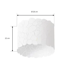 Lindby Aralena kattovalaisin, valkoinen, metallia, Ø 26 cm