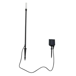 Lindby aurinkokäyttöinen LED-valaisin Balian, musta, alumiini, 3 000 K