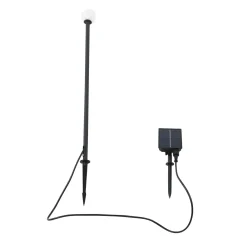 Lindby aurinkokäyttöinen LED-valaisin Freydis, musta, alumiini, 2 000 K