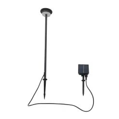 Lindby aurinkokäyttöinen LED-valaisin Lyris, musta, alumiini, 3 000 K