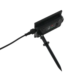 Lindby aurinkokäyttöinen LED-valaisin Myric, musta, alumiini, 3 000 K
