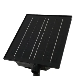 Lindby aurinkokäyttöinen LED-valaisin Sabriel, kaareva, musta, alumiini, 3000K