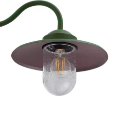 Lindby Bilma -ulkoseinävalaisin, vihreä, lasi, korkeus 29 cm